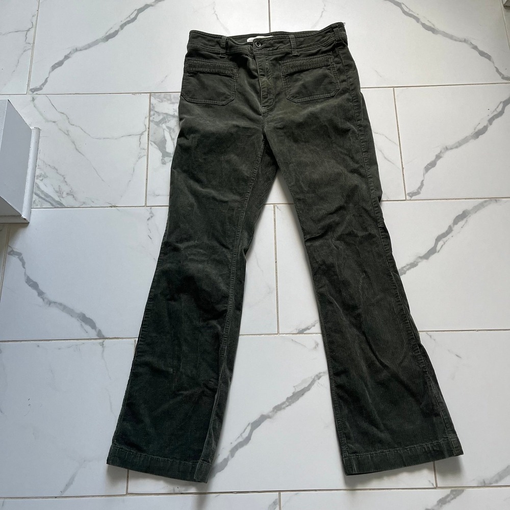 Anthropologie Pilcro trouser bootcut corduroy Olive green sz 31